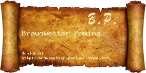 Brauswetter Pamina névjegykártya